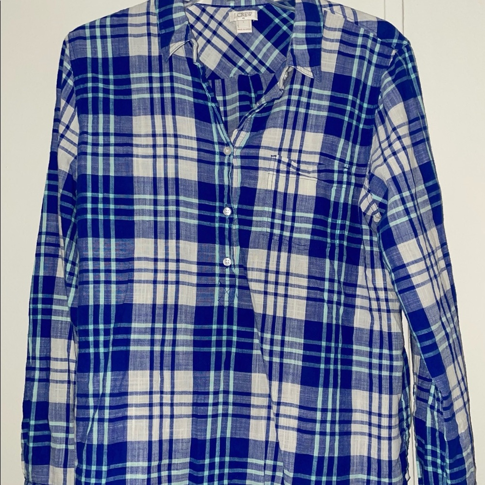 J Crew button down blouse, size large